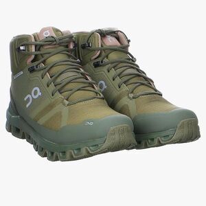On Running Cloudrock Women's Trainers Waterproof Mineral Kelp Olive Sz 7